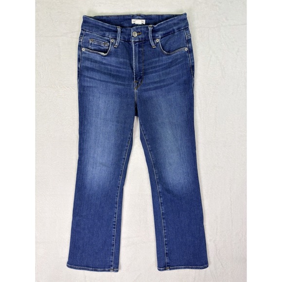 Good American Denim - Good American Jeans Womens 6/28 Blue High Rise Good Legs Mini Crop Bootcut